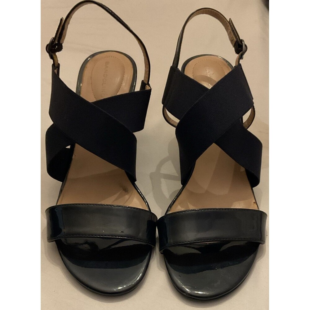 Bandolino Danica 2 Black Strappy Block Heel Sandals Size 10M BNDANICA2 Comfort